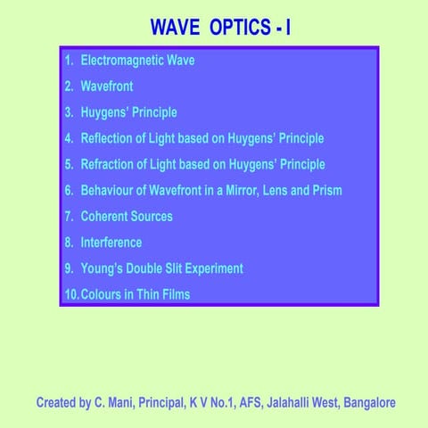 physics ncert wave optics class 12 revision