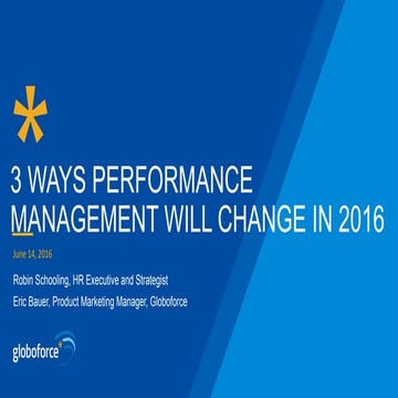 3 Ways Performance Management Will Change (2016)