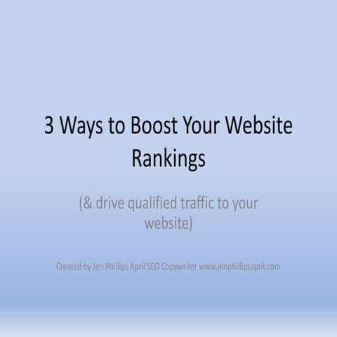 3 ways to boost your website rankings
