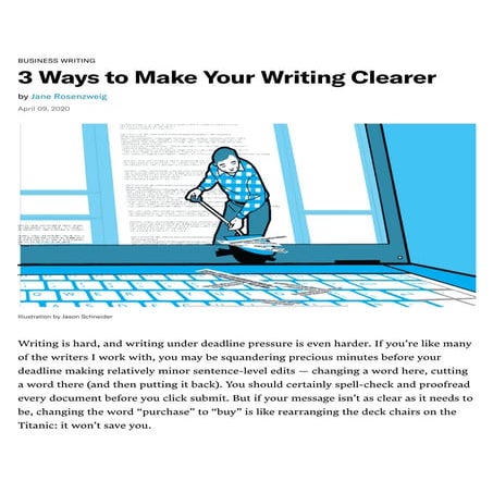 3 ways to make your writing clearer