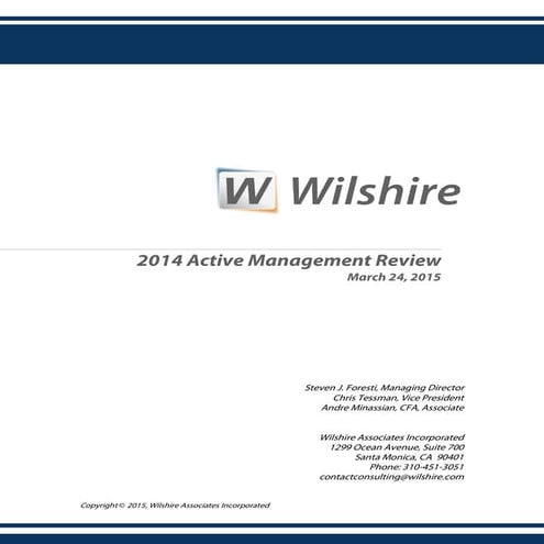 3 wilshire associates wilshire_2014_active_management