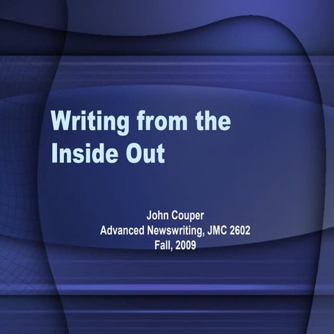 Writing from the inside out