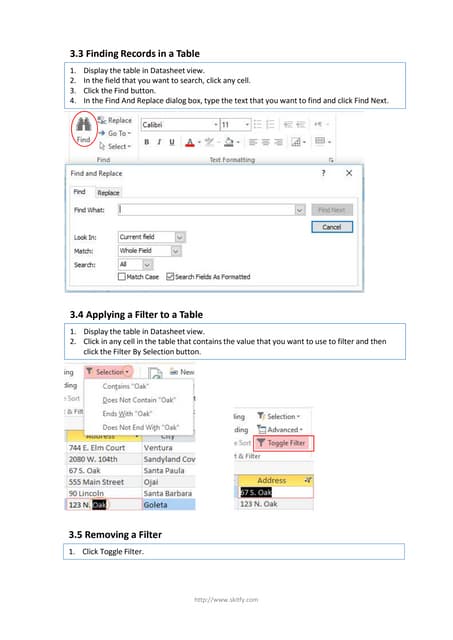 3.3 Finding Records in a Table