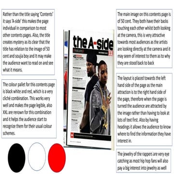 3X Contents page analysis 