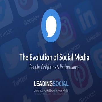 "People Platforms and Performance - the Evolution of Social Media"