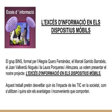 L'excés d'informació en els dispositius mòbils