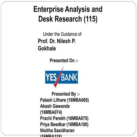 Yes bank presentation