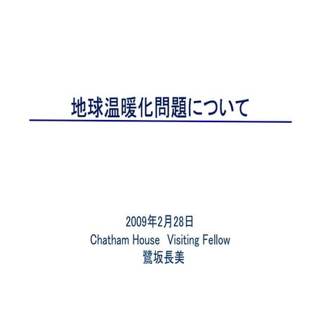 第4回「気候変動対策の次期枠組みに向けて」資料 1/3 （鷺坂氏）