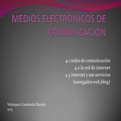Redes de comunicación presentación | PPTX
