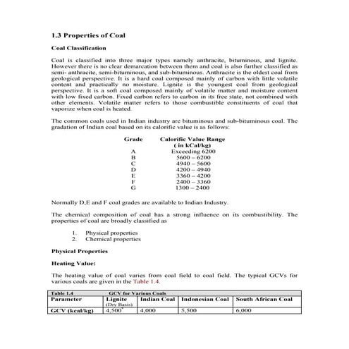 4.1.3 properties of coals