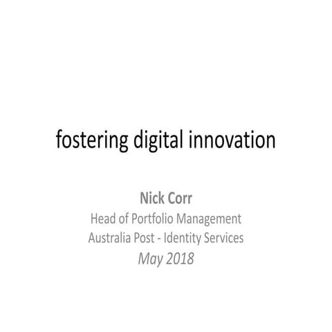 Nick Corr, Australia Post 