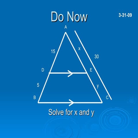 Geometry 4.11 Side Splitter Thms | PPT