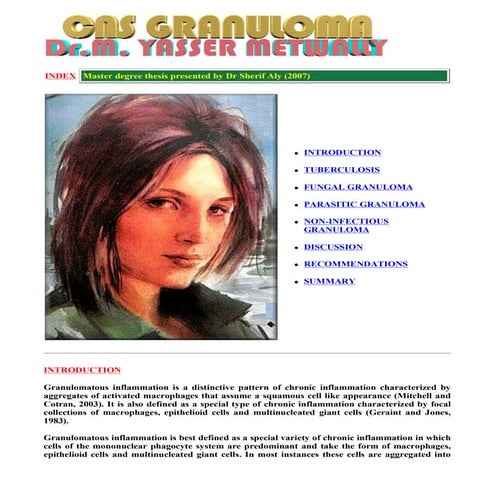 Thesis section...CNS granuloma