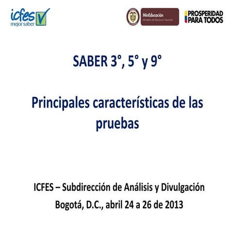  presentación características pruebas saber 359