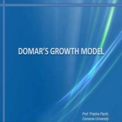 4. domar's growth model