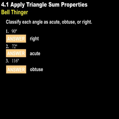 4.1 apply triangle sum properties