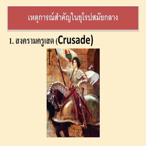 4.3 เหตุการณ์สมัยยุโรปกลาง
