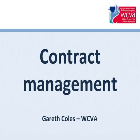 Contract Management - Procurement Mini-Conference 2014
