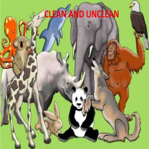 Bible study # 3: clean and unclean 1