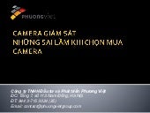 Những sai lầm khi chọn mua camera