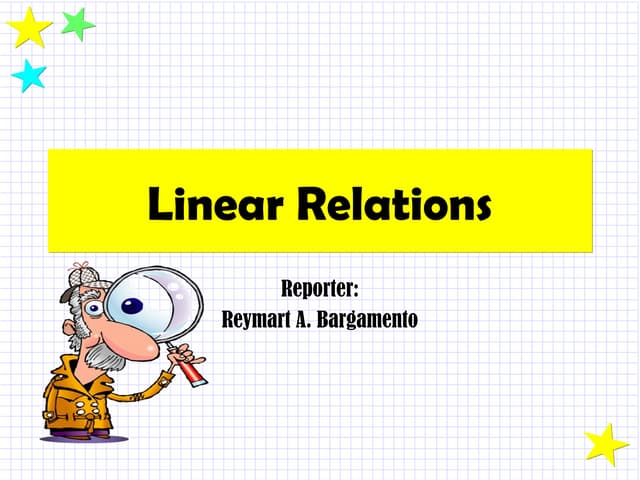    Linear relations