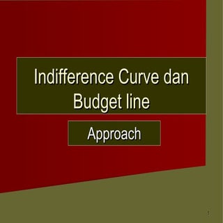 indifference curve dan budget line ...