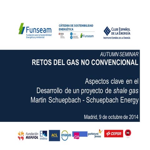 Autumn Seminar. Retos del gas no convencional. Mr. Martin Schuepbach