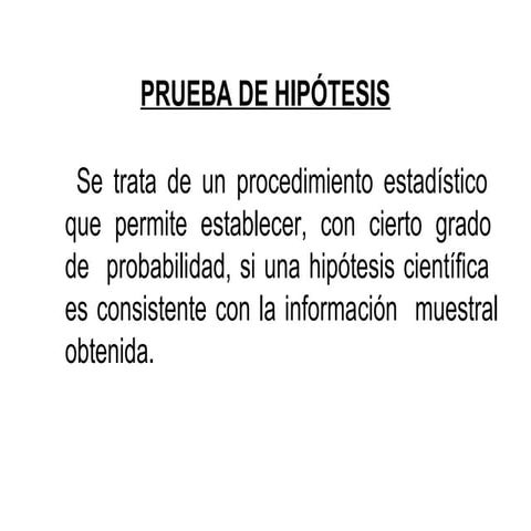 PowerPoint - Tema: Prueba de Hipotesis