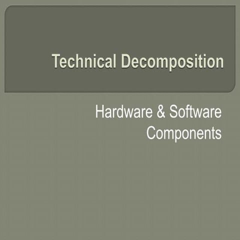 Hardware software components