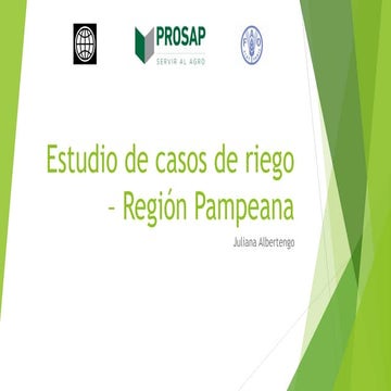 Estudio de casos de riego. Región Pampeana