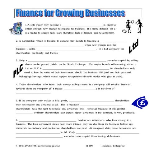 4. finance for growing businesses pupil handout