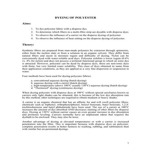 4.1.04 polyester dyeing