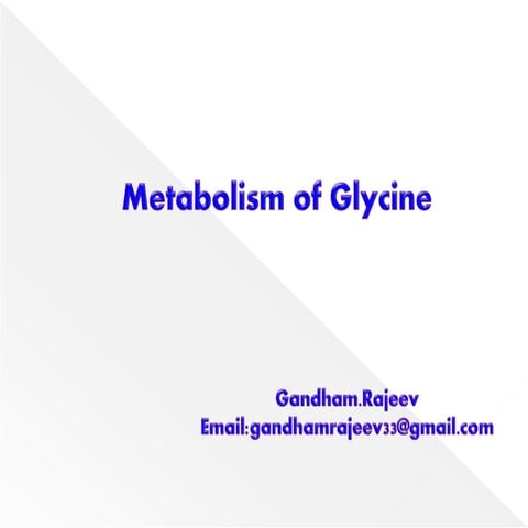 GLYCINE METABOLISM