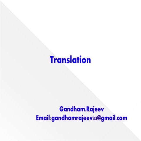 TRANSLATION & POST - TRANSLATIONAL MODIFICATIONS