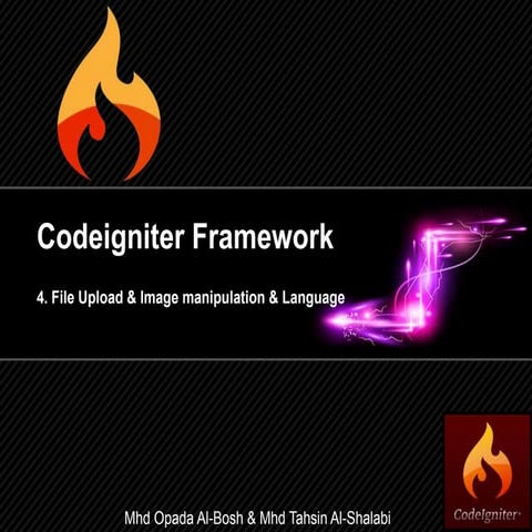 CodeIgniter L4 file upload & image manipulation & language | PPT
