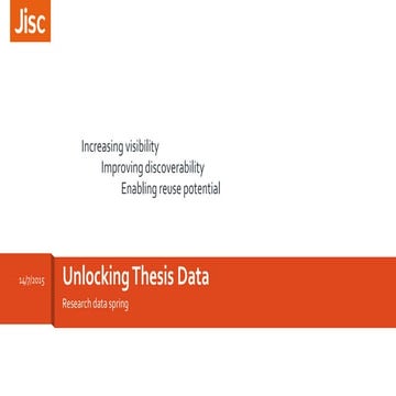 Unlocking thesis data