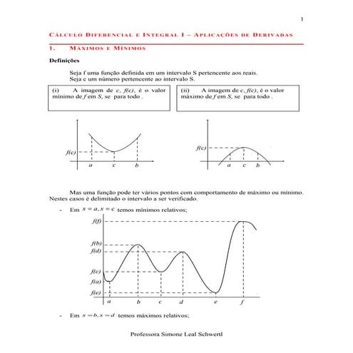 Derivadas Aplicações