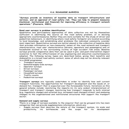 4.6   roadside surveys