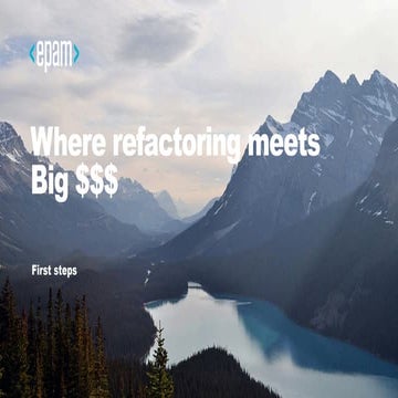 JDD2015: Refactoring meets big money - Michał Gruca