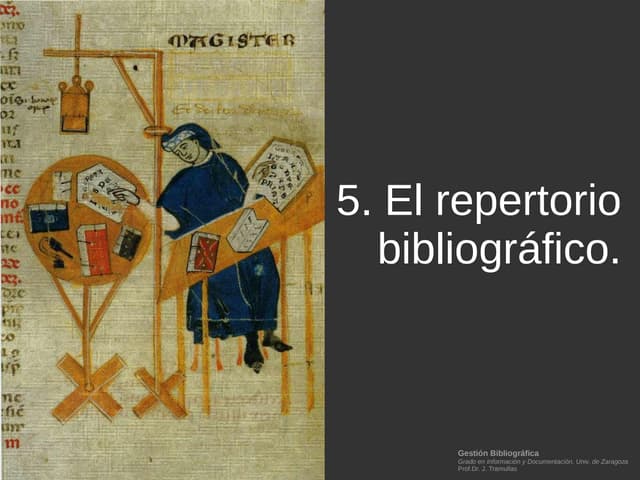 7. El repertorio bibliografico