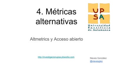 4. Métricas alternativas