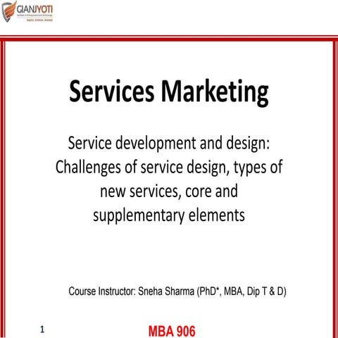 Service development and design 