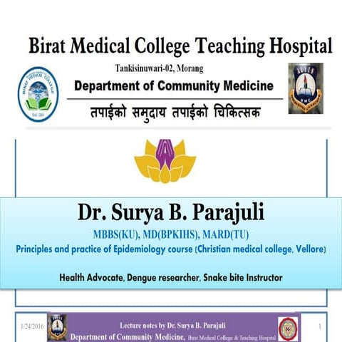 4. Dr. Surya B. Parajuli lecture notes: Health Indicators