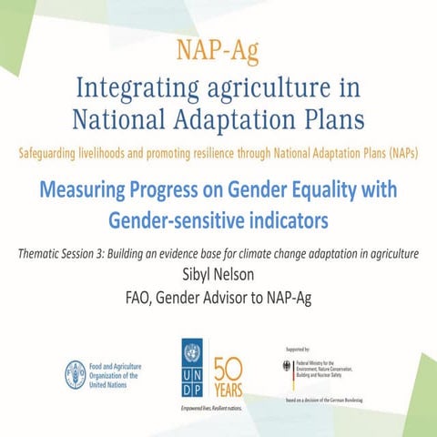 Measuring Progress on Gender Equality with Gender-sensitive indicators 