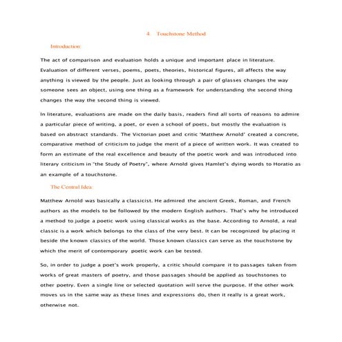 4. touchstone method