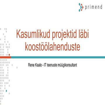 Primend Ärikonverents - Kasumlikud projektid läbi koostöölahenduste