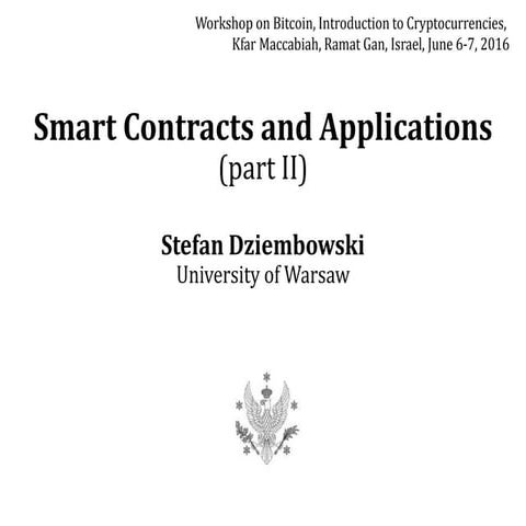 Smart contracts and applications   part II