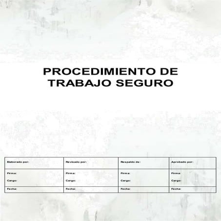 4.3. procedimiento para el trabajo seguro