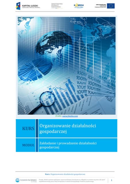 Zakładanie i prowadzenie działalności gospodarczej | PDF