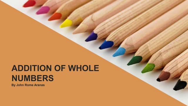 4. lesson 3 addition of whole numbers